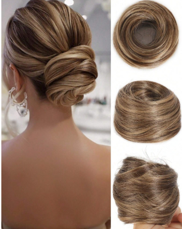 Women Elastic Band Straight Hair Bun