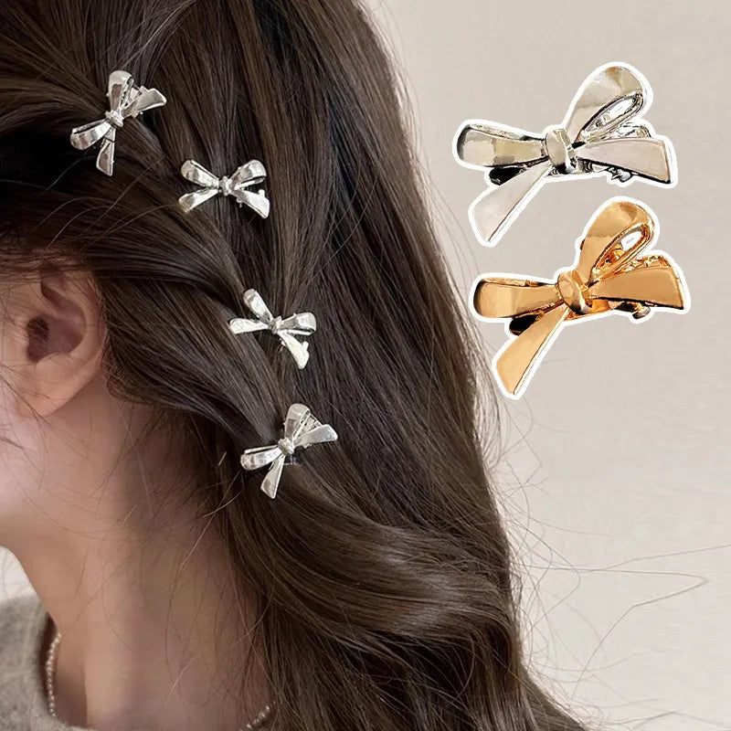 5pcs Set Metal Bow Mini Hair Clip